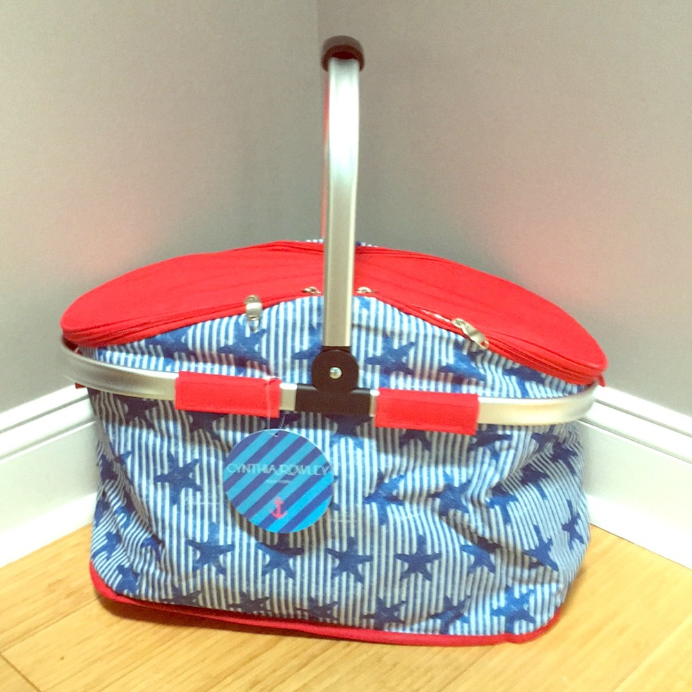 NWT Cynthia Rawley Insulated Picnic Basket